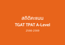 ปกบทความ สถิติคะแนน TGAT TPAT A-Level ปีการศึกษา 2566-2569
