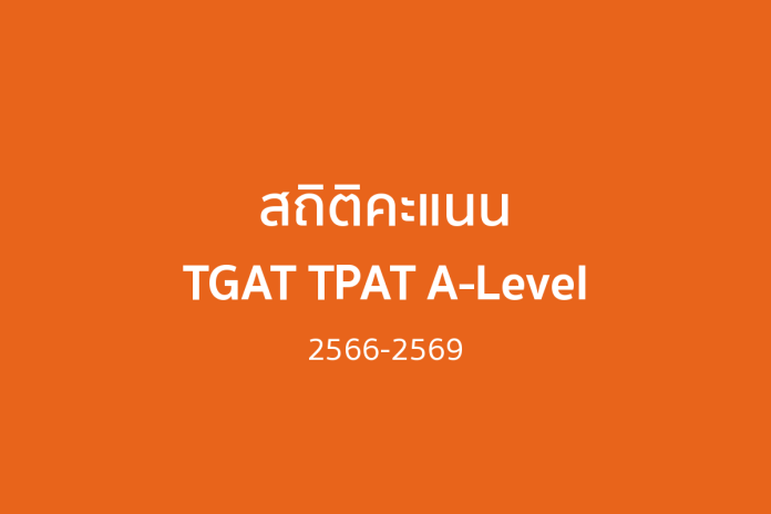 ปกบทความ สถิติคะแนน TGAT TPAT A-Level ปีการศึกษา 2566-2569