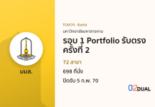 การรับเข้าศึกษา มหาวิทยาลัยมหาสารคาม รอบ 1 Portfolio รับตรง ครั้งที่ 2 TCAS70