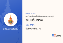การรับเข้าศึกษา มหาวิทยาลัยเทคโนโลยีราชมงคลสุวรรณภูมิ ระบบรับตรง TCAS70